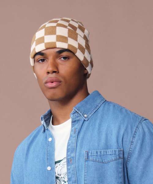 Checkerboard beanie