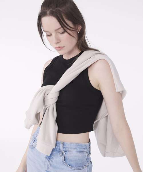 Women’s micro rib muscle crop tank