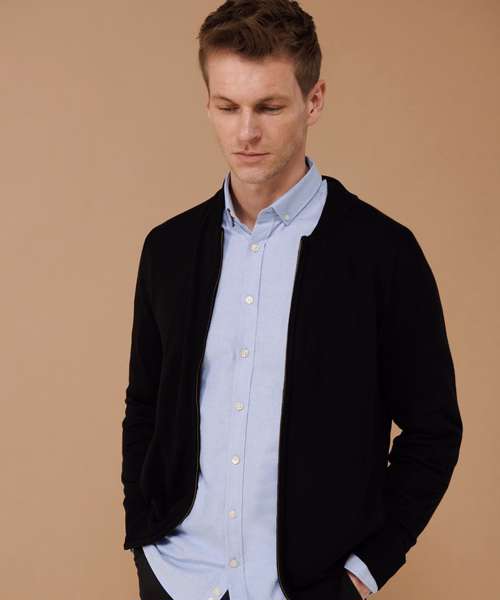 Unisex zip-through cardigan