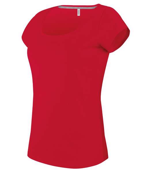 Ladies’ boat neck short-sleeved T-shirt