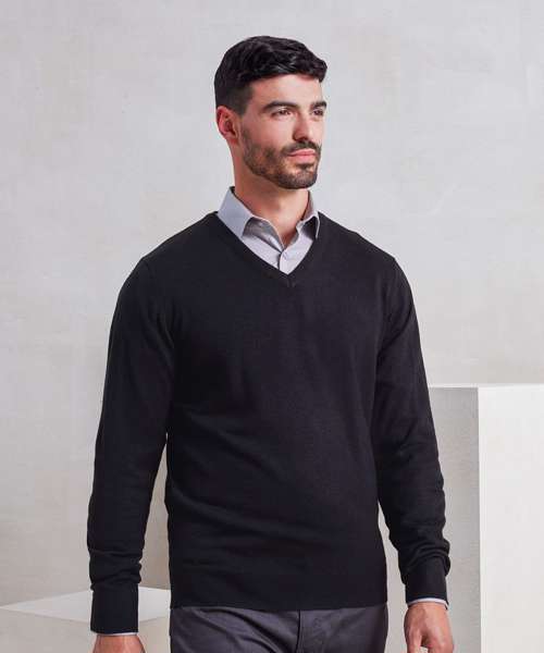 'Essential' acrylic v-neck sweater