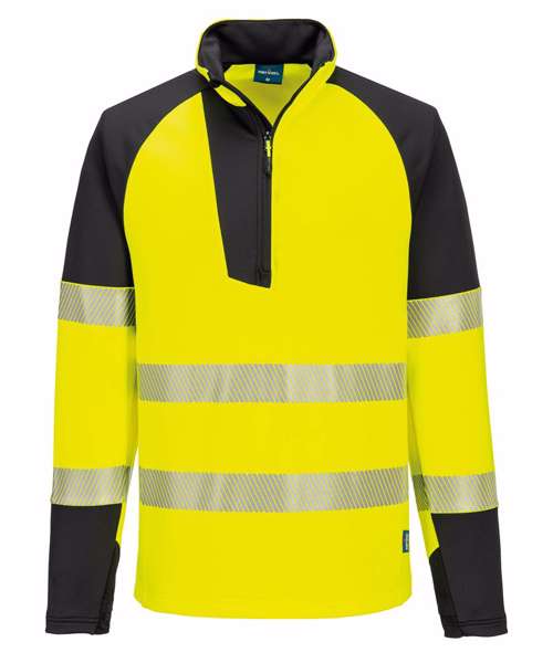 PW3 Hi-vis ¼-zip sweatshirt (T172)