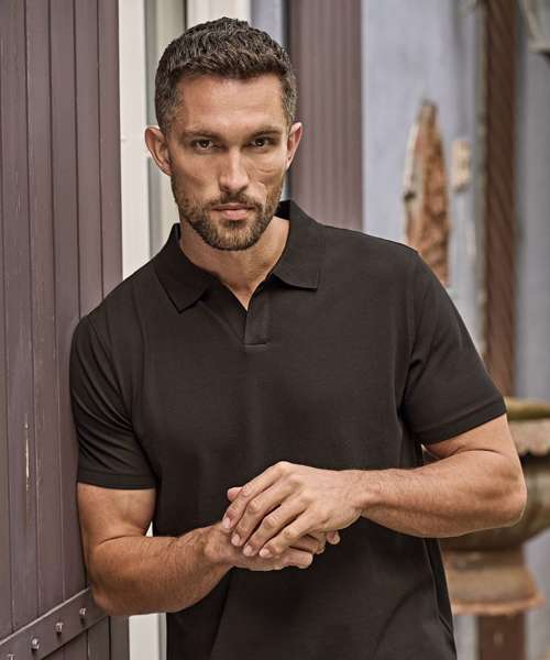 Luxury stretch v-neck polo (1404)