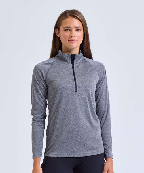 Women's TriDri® long sleeve performance ¼ zip