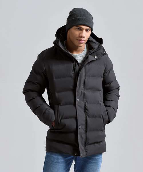 Recycled bonded longline padded jacket