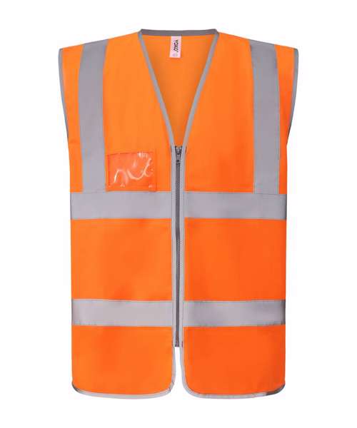 Hi-vis zip ID reflective border waistcoat (HVW103)